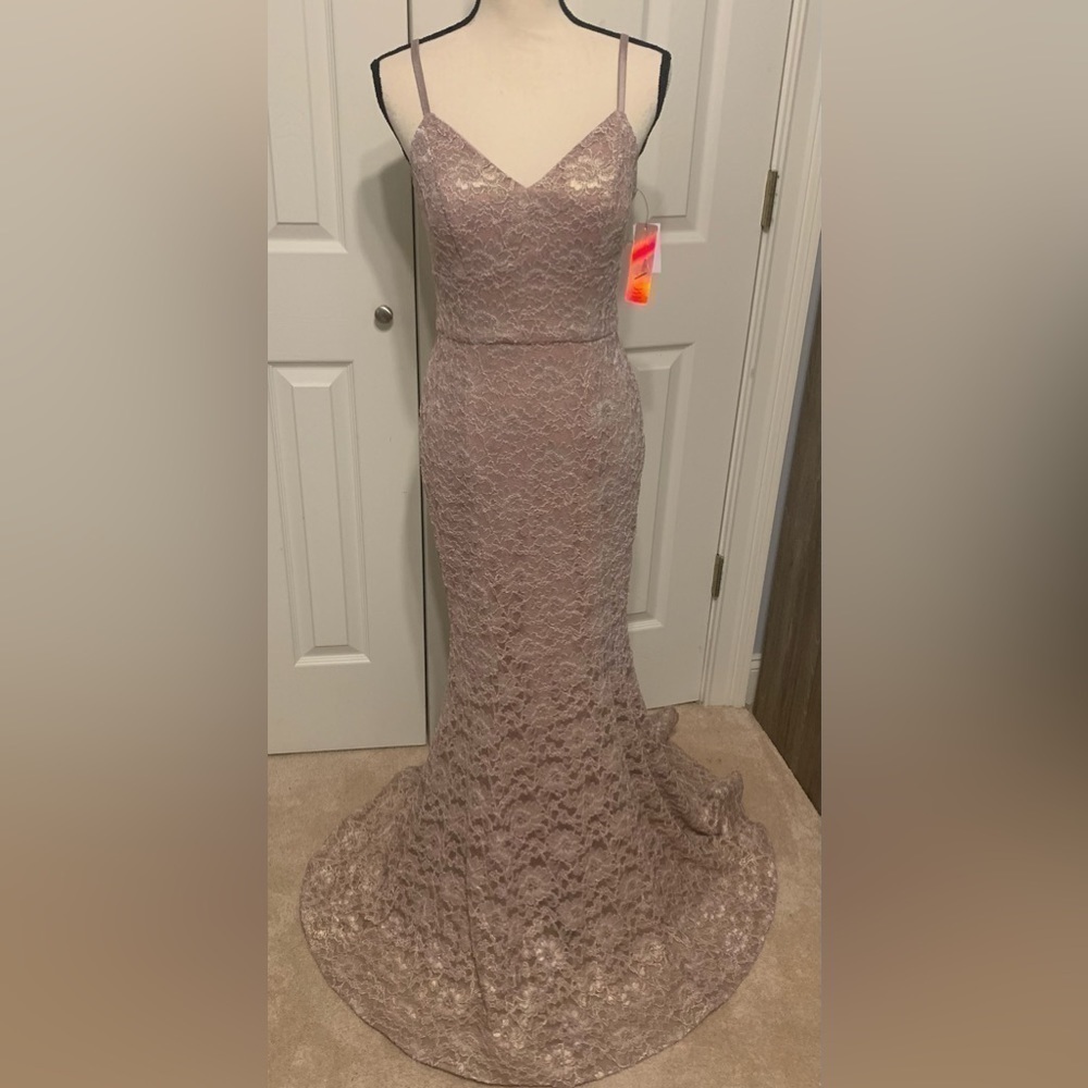 BCX Lace Floral Full Length Gown